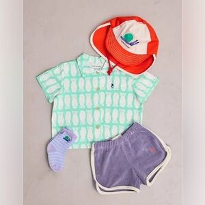 Bobo Choses purple Terry Cloth Shorts size 3 months